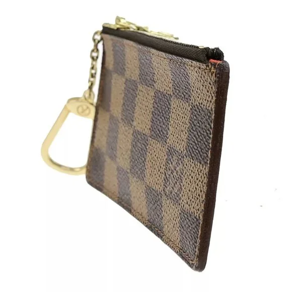 AUTHENTICITY GUARANTEED LOUIS VUITTON Pochette Cles Coin Key case Damier